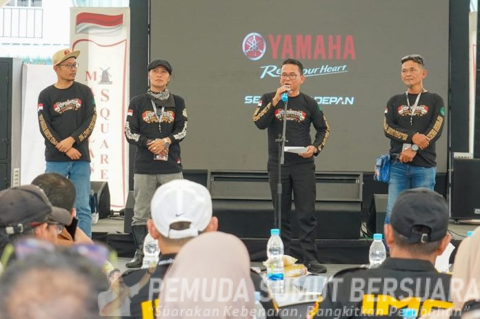 Text foto : Wakil Wali Kota Medan, H. Zakiyuddin Harahap, saat menghadiri Kopdar Gabungan Bikers di Marelan Square, Minggu (7/9/2025). (Foto : Ist)